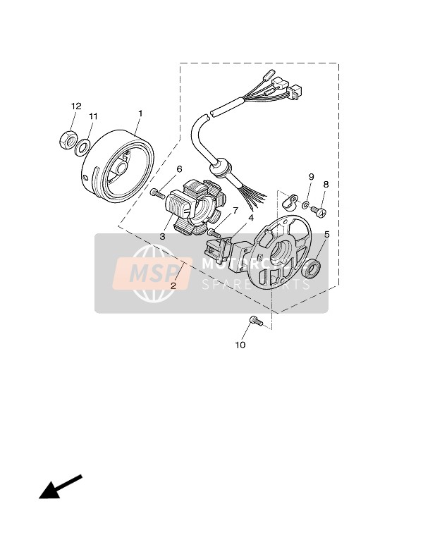 2JA85580M000, Coil, Pulser, Yamaha, 1